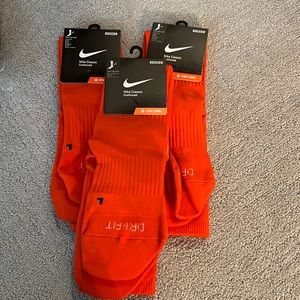 Nike unisex orange soccer socks